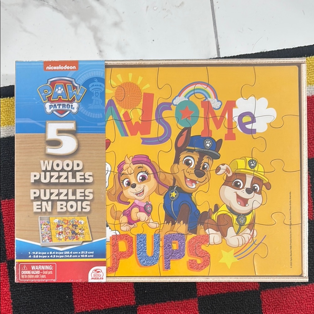 Paw Patrol Wooden Puzzle Set - Colorful Kids Toy